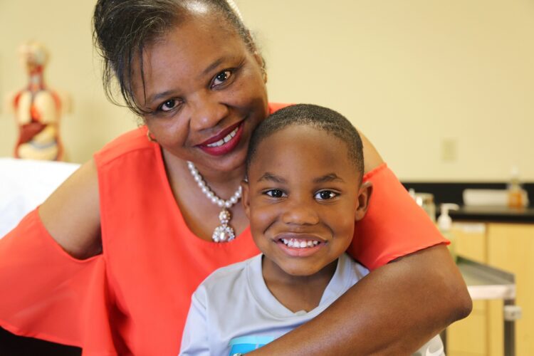 Toni Gilmore, 57, of New Castle, is a member of Butler County Community College’s Class of 2021. Gilmore is a grandmother of 11 who earned a certificate in a 38-credit medical assistant program offered at BC3 @ Lawrence Crossing in New Castle. She is shown Friday, May 14, 2021, with her grandson, Mikai, 5, of New Castle.
