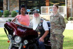 Butler County Community College student-veterans and the president of Butler American Legion Riders Post 117.