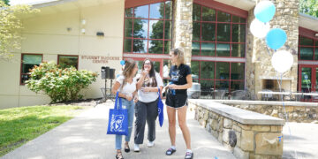 Students socialize on Butler County Community College’s main campus.