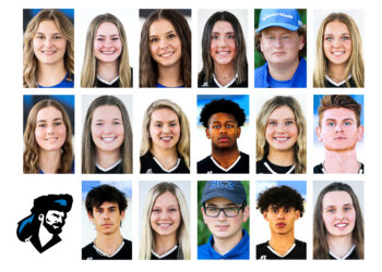 Butler County Community College student-athletes named to the Western Pennsylvania Collegiate Conference fall 2022 sports all-academic team are, top row, from left, Abby Granato, Zoey Hillwig, Morgan Jack, Emma Johns, Liam Kosior and Brooke Manuel. Middle row, from left, Amber Mauer, Hailey Metzger, Megan Pennington, Kevaughn Price, Aslyn Pry and Austin Rodgers. Bottom row, from left,  Cole Rodgers, Sara Soltis, Cory Voltz, Anthony Watson and Taylor Yost.