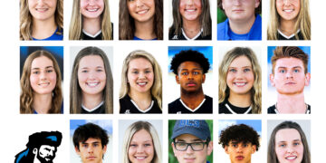 Butler County Community College student-athletes named to the Western Pennsylvania Collegiate Conference fall 2022 sports all-academic team are, top row, from left, Abby Granato, Zoey Hillwig, Morgan Jack, Emma Johns, Liam Kosior and Brooke Manuel. Middle row, from left, Amber Mauer, Hailey Metzger, Megan Pennington, Kevaughn Price, Aslyn Pry and Austin Rodgers. Bottom row, from left,  Cole Rodgers, Sara Soltis, Cory Voltz, Anthony Watson and Taylor Yost.